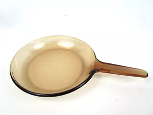 Vintage Corning Vision Ware Bernstein Kochgeschirr 10" Pfanne Bratpfanne Waffelboden - Bild 1 von 7