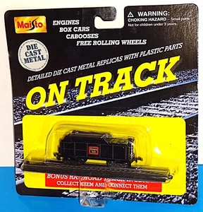 Maisto On Track Druckguss Zug Repliken mit Gleisstück Burlington Route Kohlewagen - Bild 1 von 3