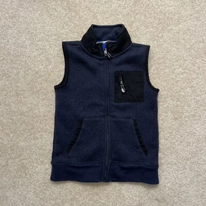 Crewcuts Weste Kinder Kleinkind 4-5 blau durchgehender Reißverschluss Fleece Taschen Freizeit adrett Jcrew - Bild 1 von 7