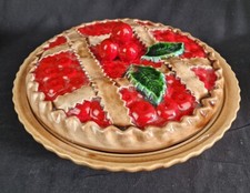 Piatto torta vintage/forma torta torta - torta ciliegia natalizia - 26 cm
