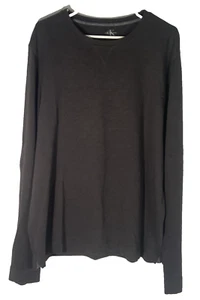 Calvin Klein Jeans Dark Gray Long Sleeve Crewneck Shirt Size L - Picture 1 of 5