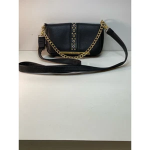 Steve Madden Womens Crossbody Bag Black Flap Magnetic Chain Adjustable Strap - Picture 1 of 5