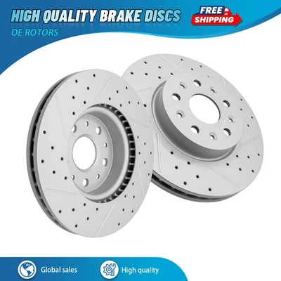 Комплект передних перфорированных тормозных дисков 321 мм для Chevrolet Camaro 2016 2017 2018 - 2021 - Изображение 1 из 4