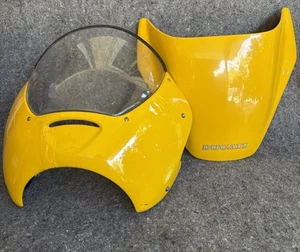 Cubierta de faros y carenado trasero parabrisas superior Ducati Monster 2001 amarillo - Imagen 1 de 20
