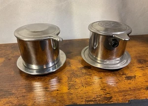Single Serving Stainless Steel Coffee Press Vietnamese Coffee Filters Set Of 2 - Picture 1 of 7