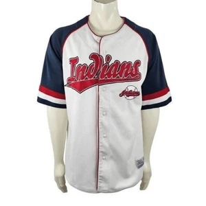 Camiseta de béisbol True Fan MLB Cleveland Indians para hombre grande L blanca azul roja - Imagen 1 de 7