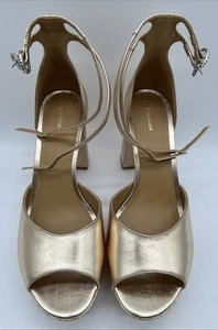 REFORMATION Pfingstrose Plateau Heels Gold Größe 9 SH00 - Bild 1 von 8