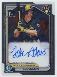 2024 Bowman Chrome 1st Luke Adams Auto Brewers #CPA-LA B C48 - Bild 1 von 2