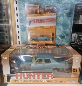 Greenlight Hollywood CHASE "Hunter" Rick Hunters 1977 Plymouth Fury 1:24 & 1:64 - Picture 1 of 9