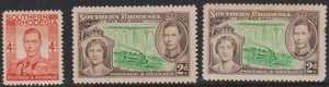 (F348-14) 1937 South Rhodesia mix of 3stamps KGVI 2d &4d (N) - Picture 1 of 1