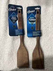 2 Pack Oster 14in Acacia Wood Solid Turner Safe For All Surfaces - Picture 1 of 10