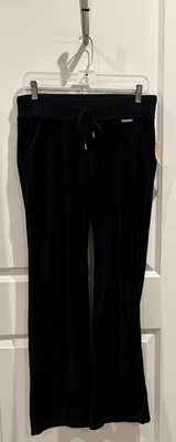 Новые женские черные бархатные брюки Michael Kors на шнурке с широкими штанинами размер Small мягкие - Изображение 1 из 4