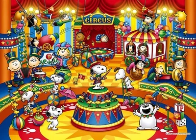 Epoch 2000-Piece Jigsaw Puzzle PEANUTS Circus Super Small Pieces 38x53cm - Image 1 of 2