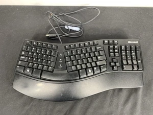 Microsoft Natural Ergonomic Keyboard Elite Black KU-0045 X820767-002 Rare Works - Picture 1 of 6