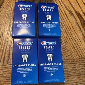 Confezione da 4 Tutori Crest Care-Threader Floss, 30 Pacchetti Monouso per Scatola (NUOVI) - Foto 1 di 1