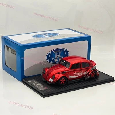 1/18 Volkswagen VW Beetle Wide Body Coca-Cola RWB Robert Design Resin Model Red - Image 1 of 4