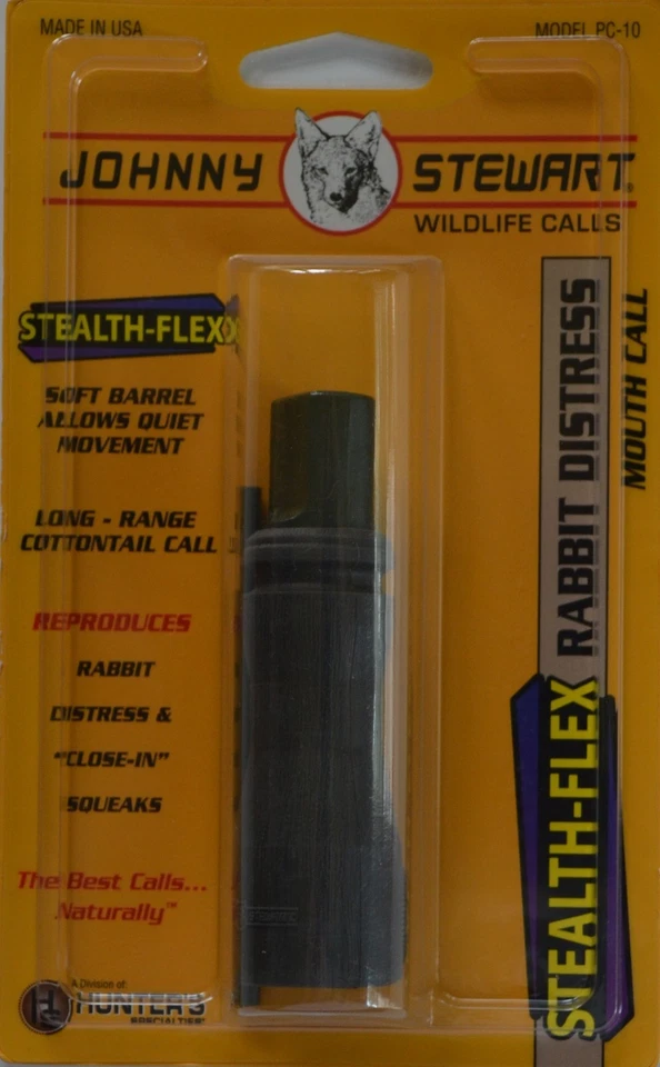 JOHNNY STEWART PC-10 PREDATOR CALL LONG RANGE COYOTE RUBBER COATED SQUEAKS - Image 1 of 1