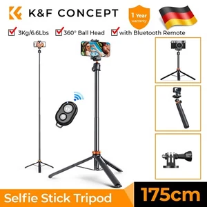 K&F Concept 157CM Selfie Stick Trípode con Mando a Distancia para iPhone/GoPro/Cámara - Imagen 1 de 8