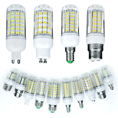 LED Corn Bulbs E27 E14 E12 5730 SMD 30W - 90W Equivalent Save Energy Light Lamp - Image 1 of 4