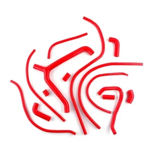 Red FOR HONDA VTR 1000 SP1 SP2 2000-2006 SILICONE RADIATOR COOLANT HOSES - Picture 1 of 16