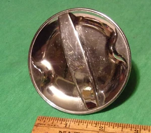 Nice Clean Chrome Gas Cap Flush Type Clean! No Name (3-6) 1970's - Picture 1 of 9