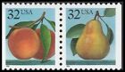 US 2487-2488 2488b Peaches & Pears 32c pair A MNH 1995