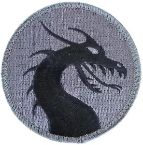 TOPPA GANCIO TATTICO SCURO ACU RICAMATA LOGO TESTA DI DRAGO COMBATTIMENTO MILITARE - Foto 1 di 2