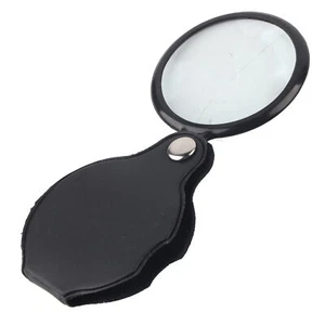 8X Mini Loupe En Verre Loupe Pliable Pour Bijoux De Poche Avec Poche SFD - Foto 1 di 12