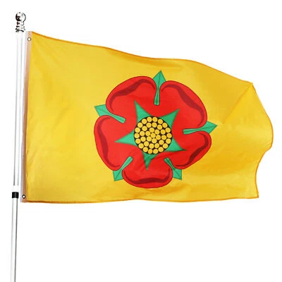 LANCASHIRE FLAG 5X3FT LARGE POLYESTER COUNTY FLAG INDOOR OUTDOOR DECORATION - Image 1 of 4