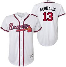 MLB White Ronald Acuna Jr. Atlanta Braves Player KIDS MEDIUM Jersey