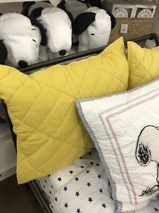 Velo acolchado estándar simulado mostaza amarillo algodón amarillo - Imagen 1 de 12