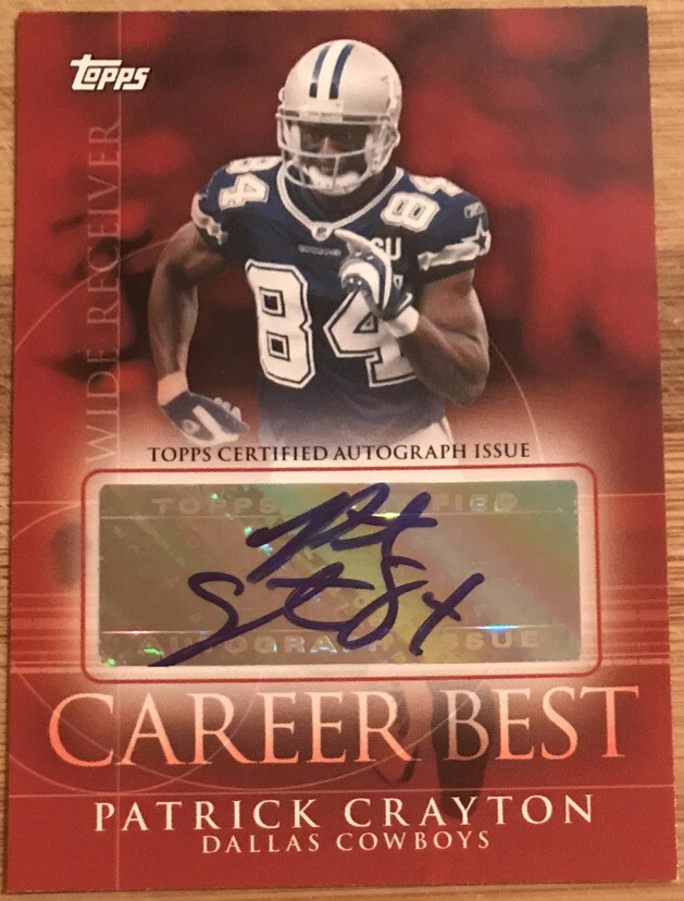 2009 Topps Career Best Autographs Patrick Crayton CBA-PC Dallas Cowboys - Image 1 of 2