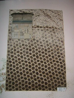 Lee Jofa Groundworks, Hexagon Velvet, Geometric, 25" W X 36" L, Color Stone - Image 1 of 2