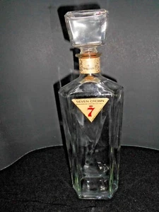 Decantador de vidrio Seagrams Seven Crown - Imagen 1 de 7