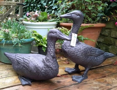 Pair of Ducks - Large Cast Aluminium Models with an Antique Bronze Hand Finish - Image 1 of 4