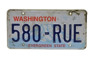 Washington Nummernschild 580 RUE - Bild 1 von 2