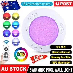 12V AC 55W Resin Filled Underwater LED Swimming Pool Lights RGB Spa Lamp - Picture 1 of 15