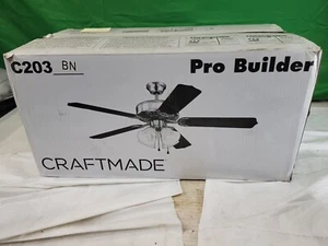 Craftmade C203BN - 52 Inch Pro w/ 4 LED Lights, 5-Blade Brushed Satin Nickel - Picture 1 of 6