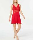 Macys INC Women Ultra Soft Lace Knit Chemise Nightgown Sleepwear- Black or Red