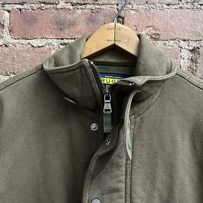 Chaqueta vintage de rugby Ralph Lauren para hombre, talla pequeña, oliva militar RFC Foto 1 de 4