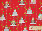Tinsel Toes Christmas Elf Cake Henry Glass Fabric  by the 1/2 Yard #9926