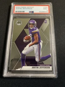 2020 Panini Mosaic #209 Justin Jefferson RC PSA 9 - Picture 1 of 2