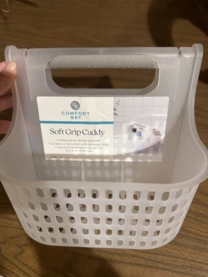 NUEVO Juego de carrito de ducha Room Essentials baño almacenamiento organizador cesta transparente Foto 1 de 3