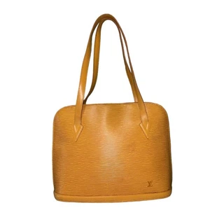 Borsa shopper LOUIS VUITTON vintage Lussac Epi in pelle GM gialla con dust bag - Foto 1 di 16