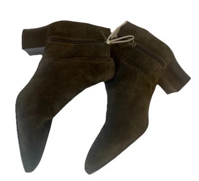 $495 Aquatalia Florine Botines Oliva EE. UU. 12 Impermeables Gamuza Foto 1 de 4