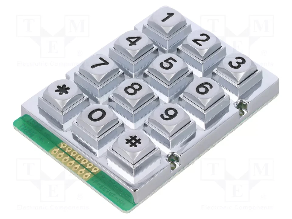 1,2N Fehlen Il. przyc: 12 Metall 20mA 200mΩ Tastatur: Metall - Bild 1 von 1