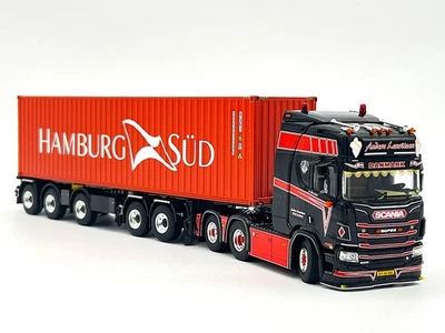 Scania R highline skeletal trailer+40ft container "Lauritzen" WSI truck model - Image 1 of 4