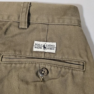 Polo Ralph Lauren Hombres 35 Pantalones Cortos Plisados Vintage Marrón Claro Preppy 9" Entrepierna Foto 1 de 4