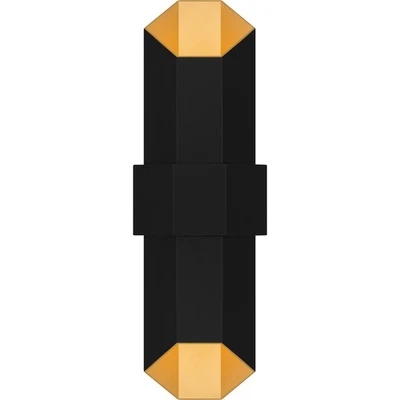Quoizel CHS8407MBKG CAJA ABIERTA Abismo Exterior Pared Luz Mate Negro Dorado Foto 1 de 4