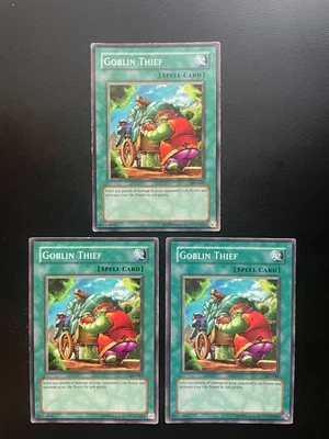 Yugioh Goblin Thief AST-045 Common Unlimited Edition Damaged X3 - Image 1 of 2